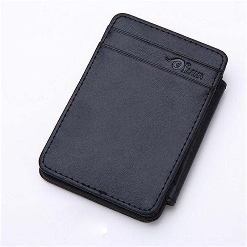 Sottile Magici di Sesso Maschile di Cuoio Del Raccoglitore Della Borsa Degli Uomini di Alta Qualità Carteira Magica Masculina Porte Monnaie Piccoli Portafogli Portefeuille Homme: Black