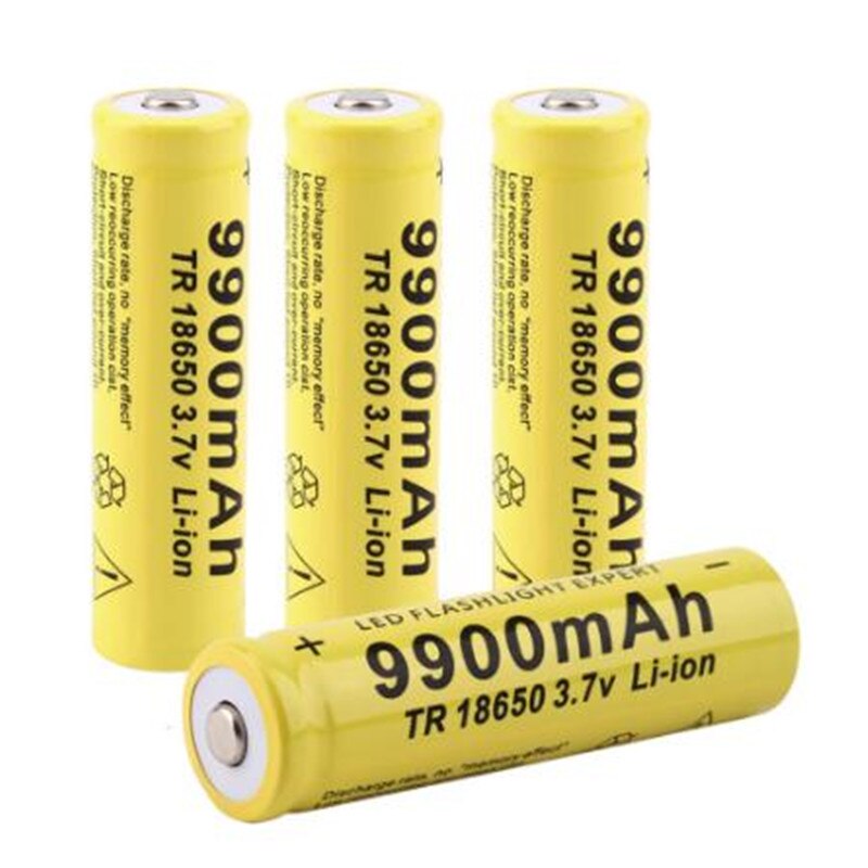 20 Pcs 18650 Batterij 9900Mah 3.7V 18650 Li-Ion Batterijen Oplaadbare Batterij Voor Zaklamp Fakkel +