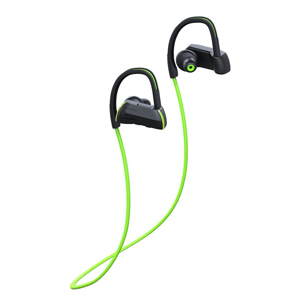 Lanado bluetooth kuulokkeet korvassa kuulokkeet hifi dj monito juoksu urheilu kuuloke korvatulppa korvakoukku päätulppa kuulokkeet: Musta vihreä