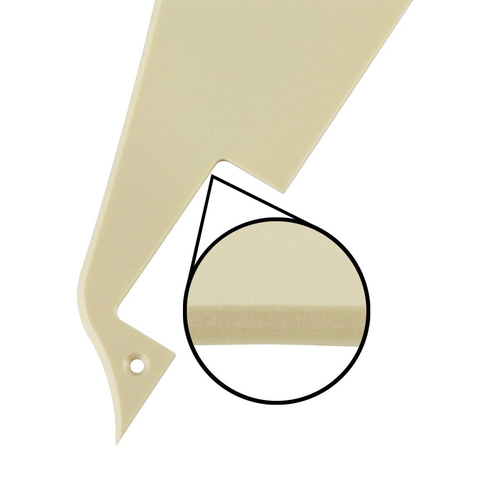 1Ply Cream Electric Guitar Pickguard Pick Guard Scratch Plate with Gold Bracket for LP Style Guitar Parts