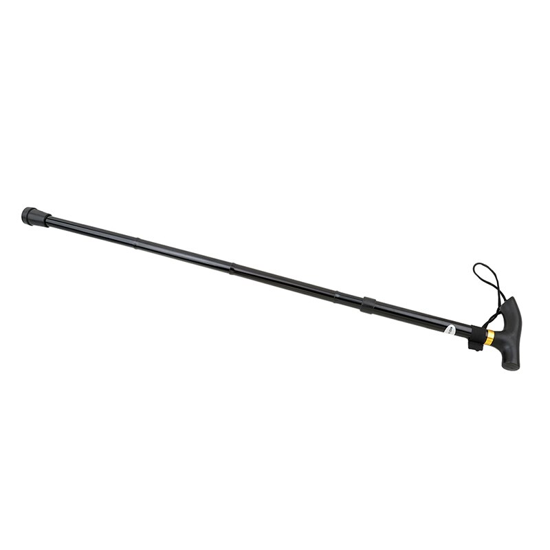 Walking Stick Hiking Trekking Poles Trail Ultralight 4 Section Adjustable Canes Aluminum Alloy Folding Walking Sticks: Black