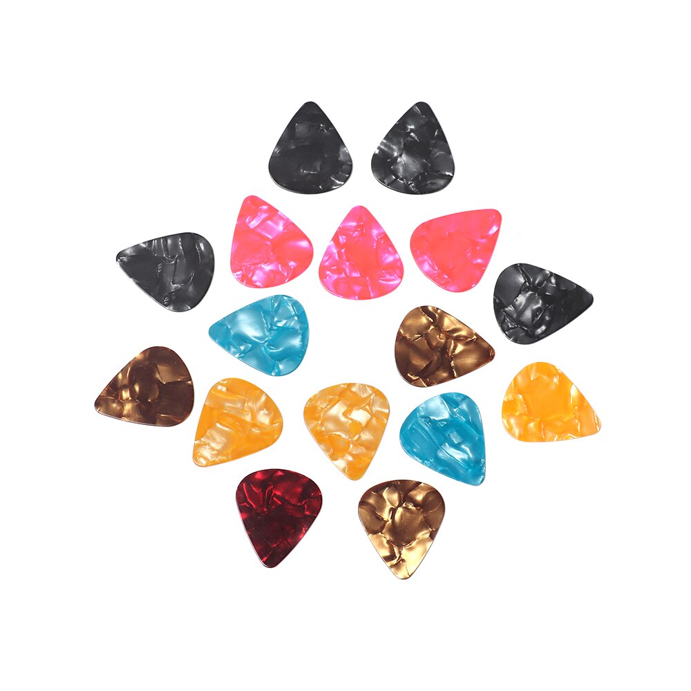 30Pcs Celluloid Picks Guitar Picks Acoustic Electric Plectrums Celluloid 0.46mm 0.71mm 0.96mm Assorted Guitars Accessories