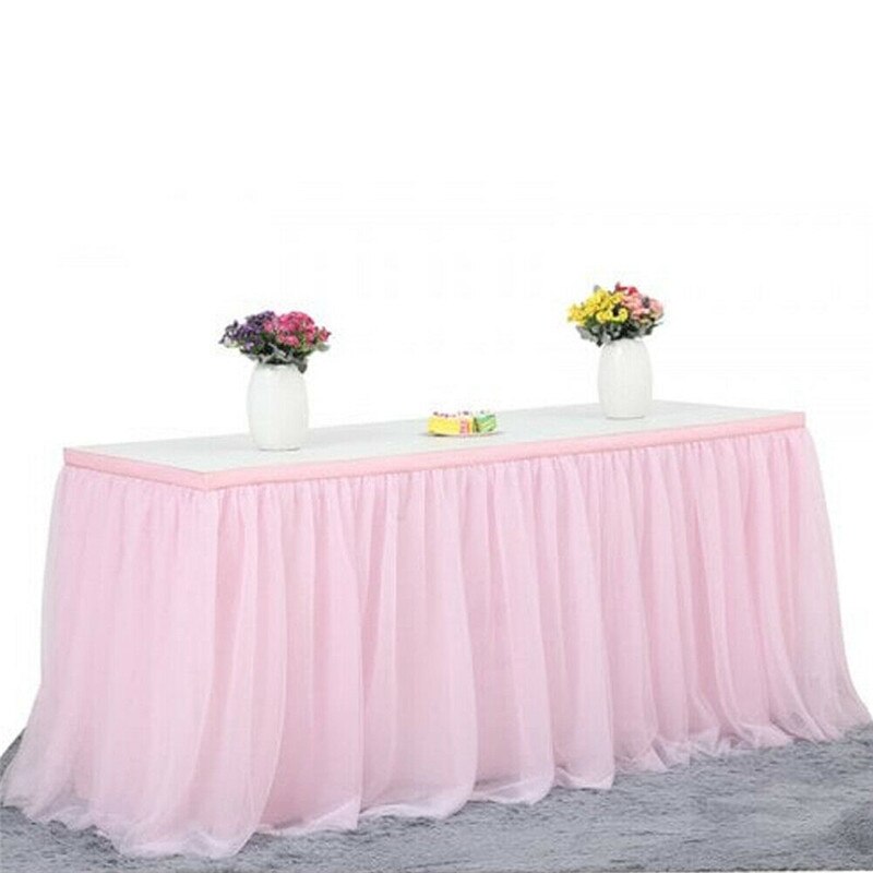 Multi colores tabla falda tutú tul mantel boda Mesa Decoración