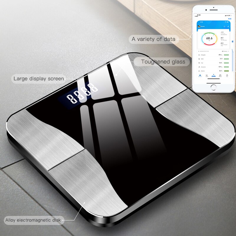 XiaoGui Intelligent Fat Scale Bluetooth Scale Intelligent Balance Fat Body Family Garden Weight and Water Content Testing