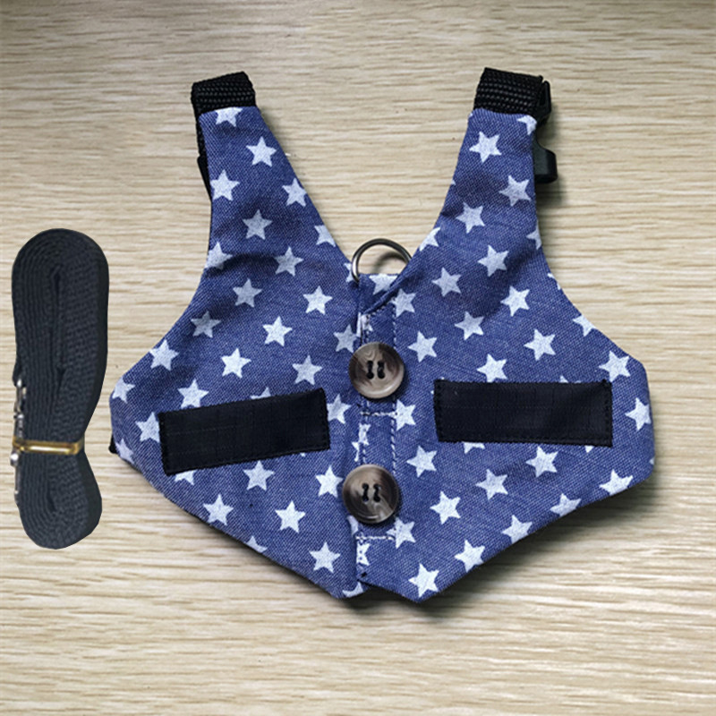 Rabbits Pet Vest with Pulling Rope Vest Convenient Rabbit Chest Back Safety Pet Harness Breathable Adjustable Pet Supplies