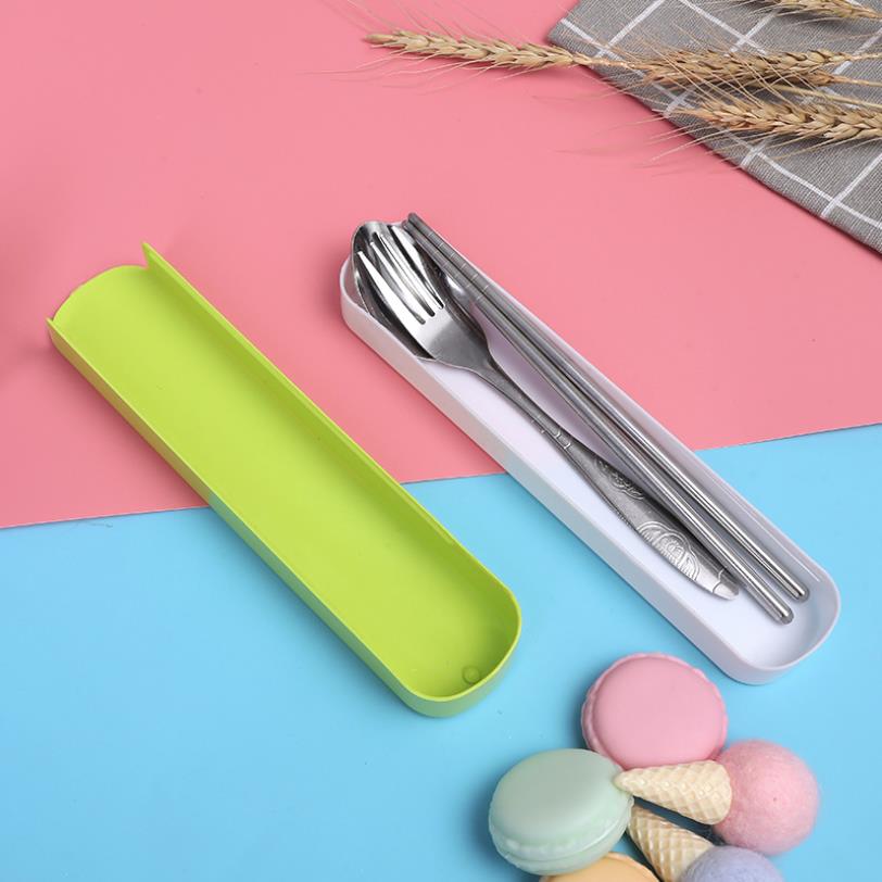 8PCS Portable Stainless Steel Travel Cutlery Set with Case for Camping Picnic Office