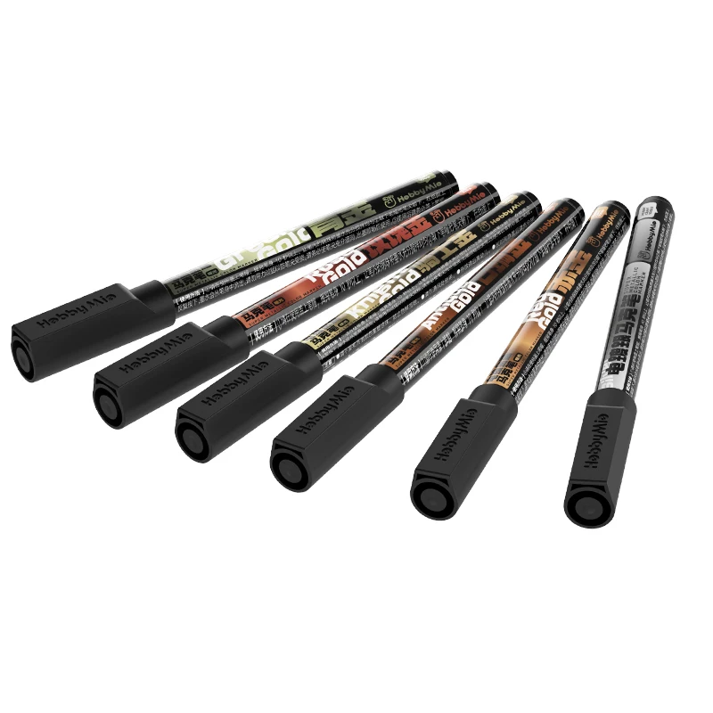 HOBBY MIO Super Metallic Color Marker Pen Model Painting Tools Assembly Model Kit Spray Tools for Model Hobby DIY