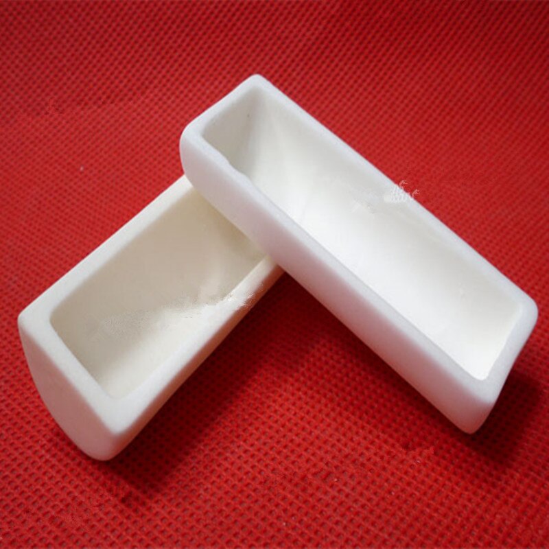Creuset en alumine 65x25x16mm/99.3%, en corindon, en demi-cercle, alo3, en céramique, fritté