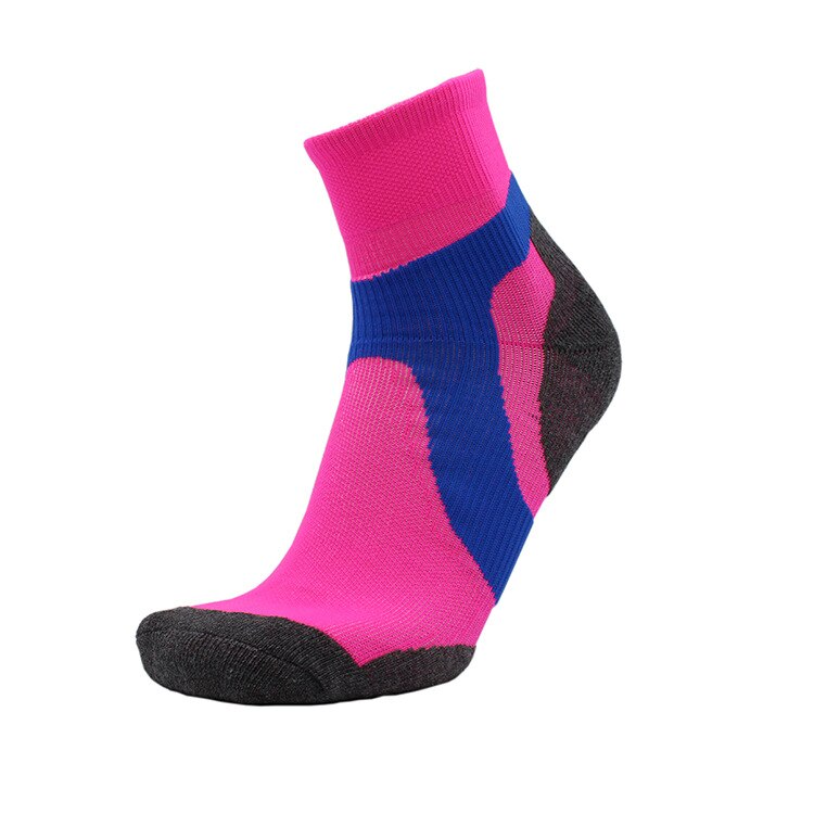 Brothock Outdoor hiking socks Cotton hiking socks nylon towel medium thickness sports sweat antiperspirant socks: Rose red / XL 43-47