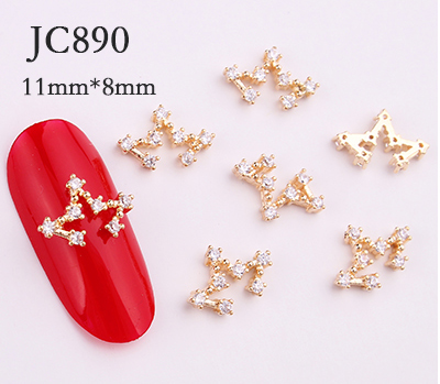 20 stk/parti zirkon krystal diamant 3d smykker japanske neglekunst dekorationer øverste niveau krystal manicure dekorationer: 890