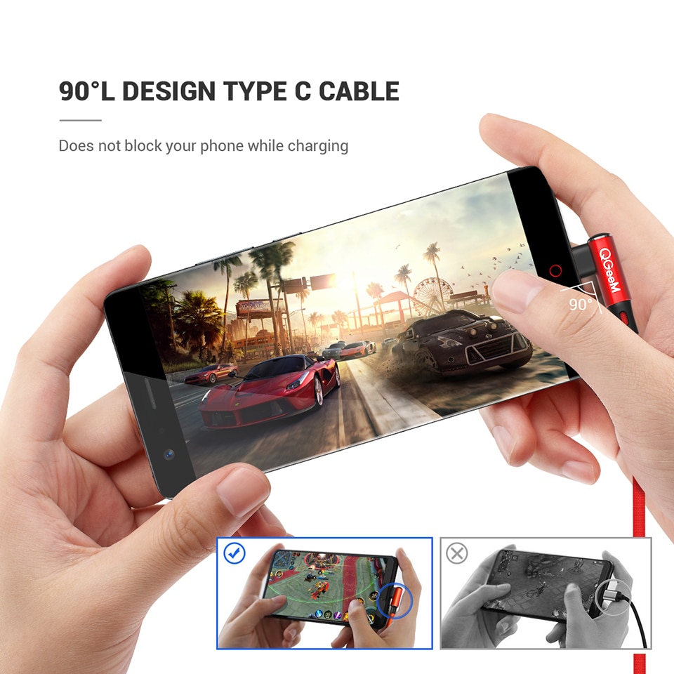 Qgeem Usb Type-C Kabel Voor Samsung Note 8 S8 Xiaomi Mi A1 Mobiele Telefoon Type C Kabel Snelle oplaadkabel Usb Type C Lader Kabel