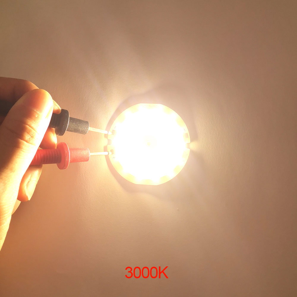 Luz LED de 3V, 50mm de diámetro, Chip COB redondo, lámpara LED de doble anillo, bombilla LED de 3,7 V y 5W para luces de trabajo DIY, iluminación de decoración del hogar: Verde
