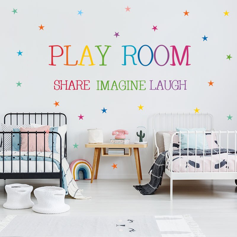 Colorful Inspirational Quotes Wall Decals Vinyl Handprint Wall Motivational Sticker for Classroom School Kids Playroom Nursery