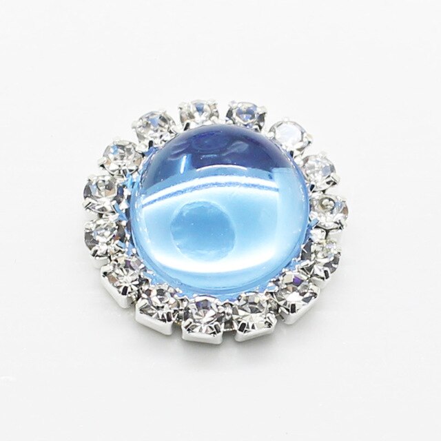 estilo, 10 Uds., cuentas brillantes de 15mm, accesorios redondos de joyería Diy, placa de diamantes de imitación, accesorios de ropa para invitación de boda: Negro