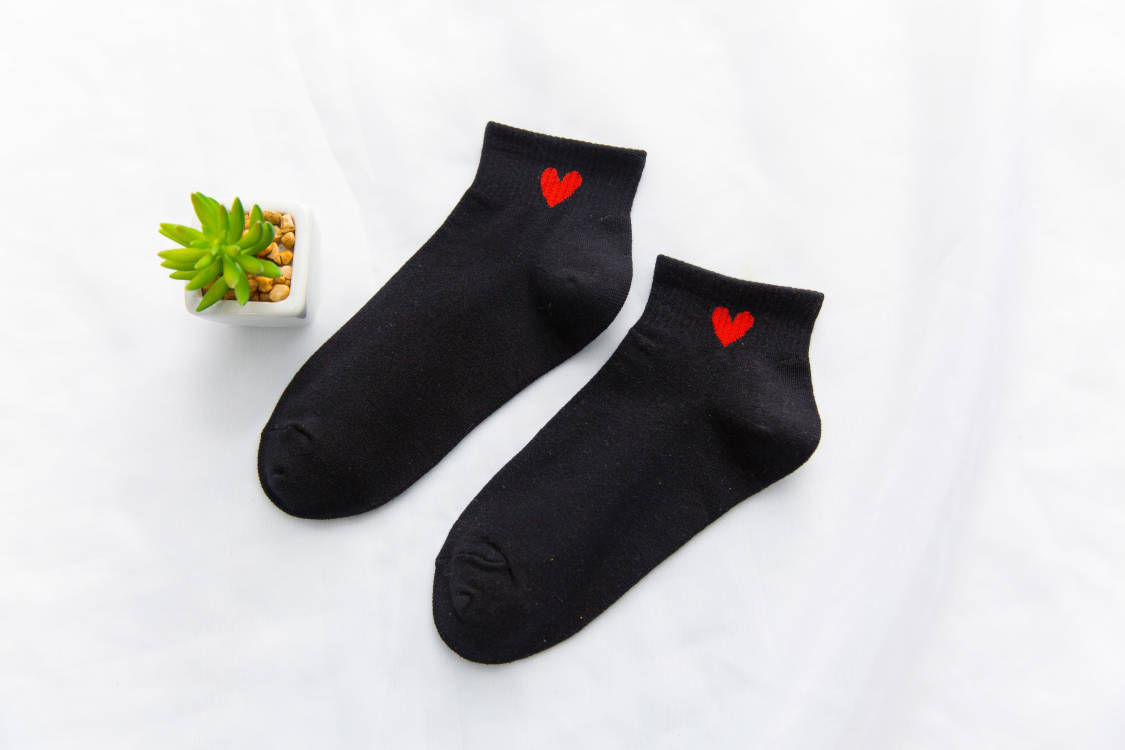 Women Socks Love Heart Cute Female Short Sock Kawaii Cotton Summer Autumn Girls Sock Meias Ankle Sox Calcetines Mujer Girls: green