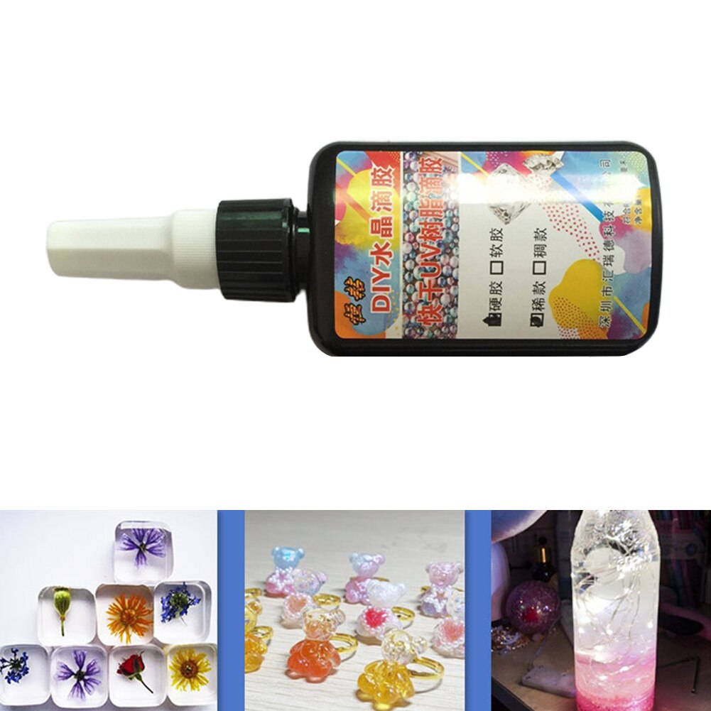 50g Ultraviolet Curing Epoxy Resin Solar Cure Coating For DIY Jewelry Making Hard Transparent Glue Sunlight Activated Casting