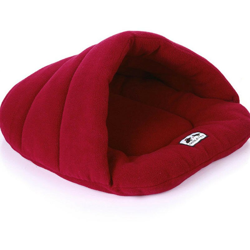 Niche en forme de chien chat | Animal domestique, chambre grotte chaude et douce, Igloo, lit, chaton, chiot, chien, pantoufles, maison, niche, coussin de couchage: Wine / XS