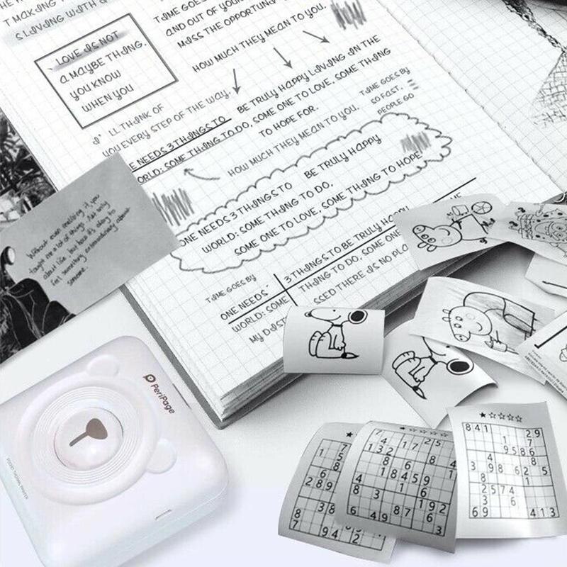 3 Rolls PeriPage Mini Portable Pocket Thermal Photo Printer Sticker Paper Printing Roll Paper papel fotografico para impresora