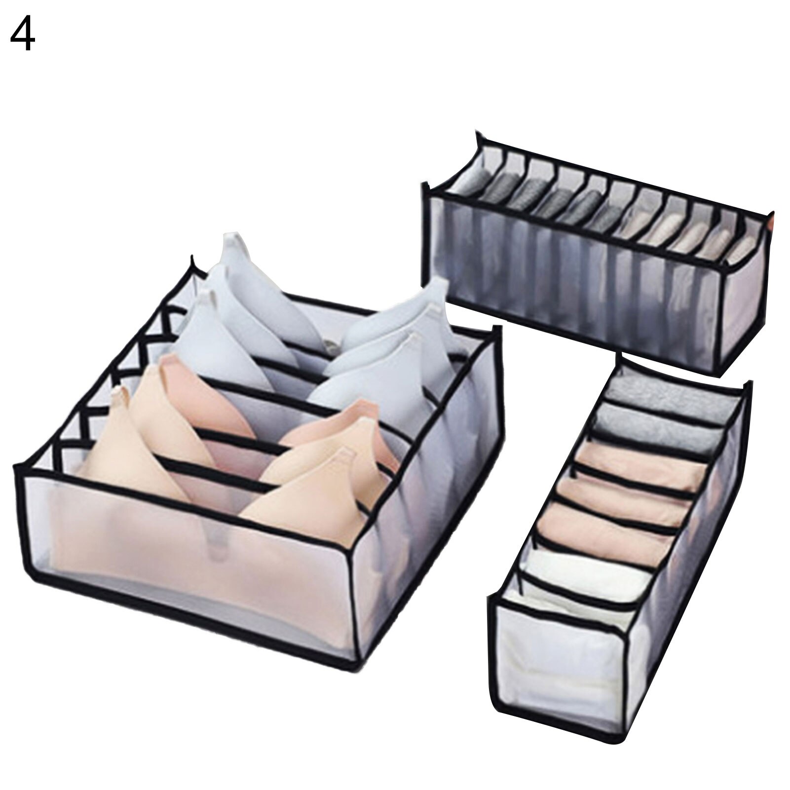 Kleding Ondergoed Underpant Beha Stropdassen Sokken Shorts Organizer Lade Opbergdozen Slaapzaal Closet Organizer Voor Sokken Slaapkamer: 4