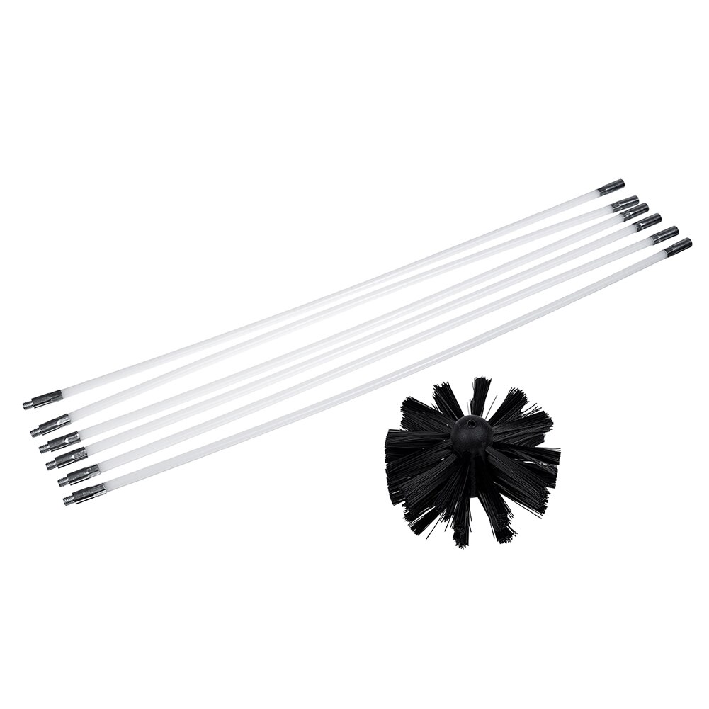 6/8/12Pcs Droger Duct Vent Lange Handvat Flexibele Staaf Schoorsteen Borstel Schoonmaak Tool