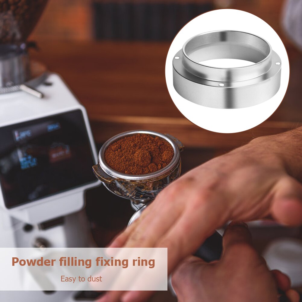 Coffee Dosing Funnel Ring Coffee Powder Tool Accessories Replacement Ring Aluminum Anti for Coffee Tamper Brewing Bowl