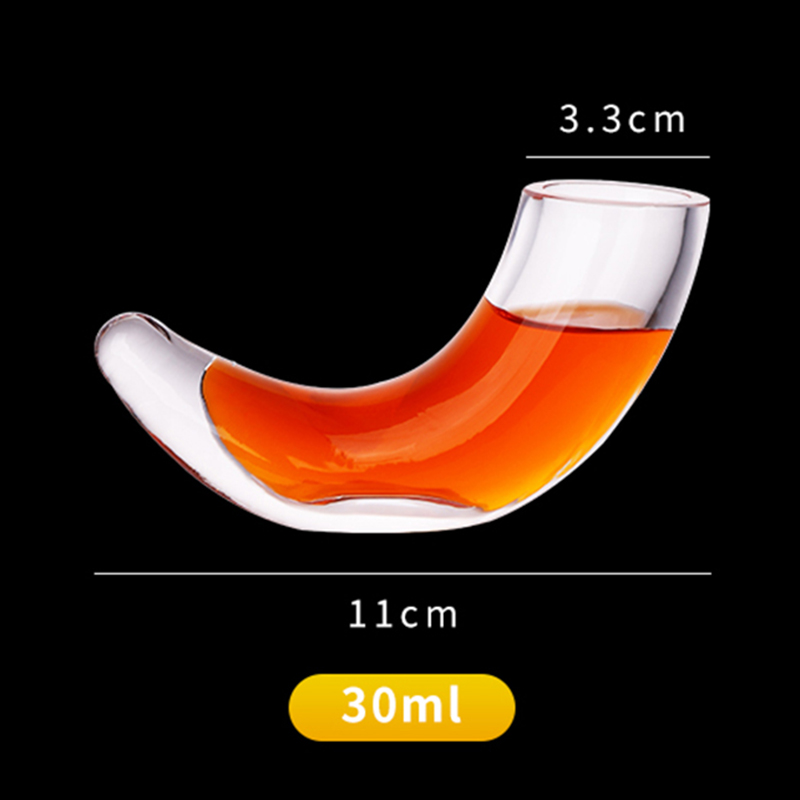 Spansk stil oksehorn snapseglass regnbue cocktailkopp bar nattklubb beruset brennevin vodka vinglass
