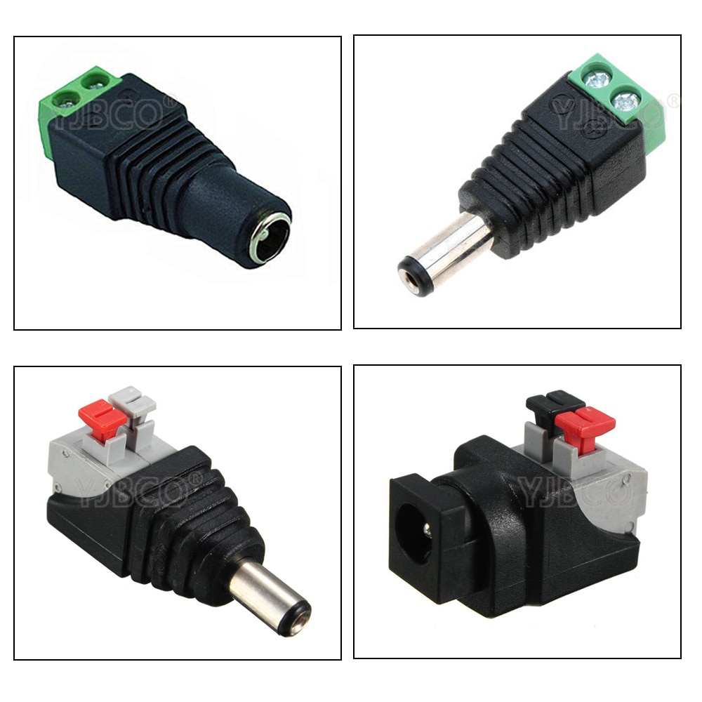 5pcs DC Connector for LED Strip Free Welding LED Strip Adapter Connector Male or Female connector