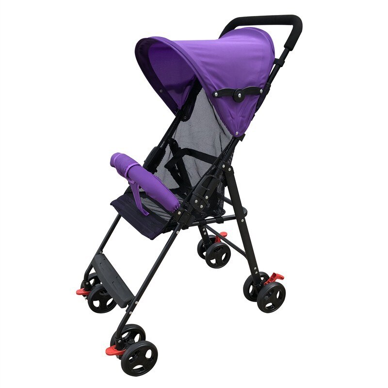 Cochecito de bebé ultraligero y portatil para niños pequeños con bolsillo plegable puede sentarse y poner un solo botón bebé carro