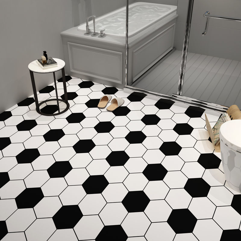 Badeværelse fliser køkken gulv klistermærke skridsikker vinyl væg papir mærkater selvklæbende vandtæt sekskant mosaik – Grandado
