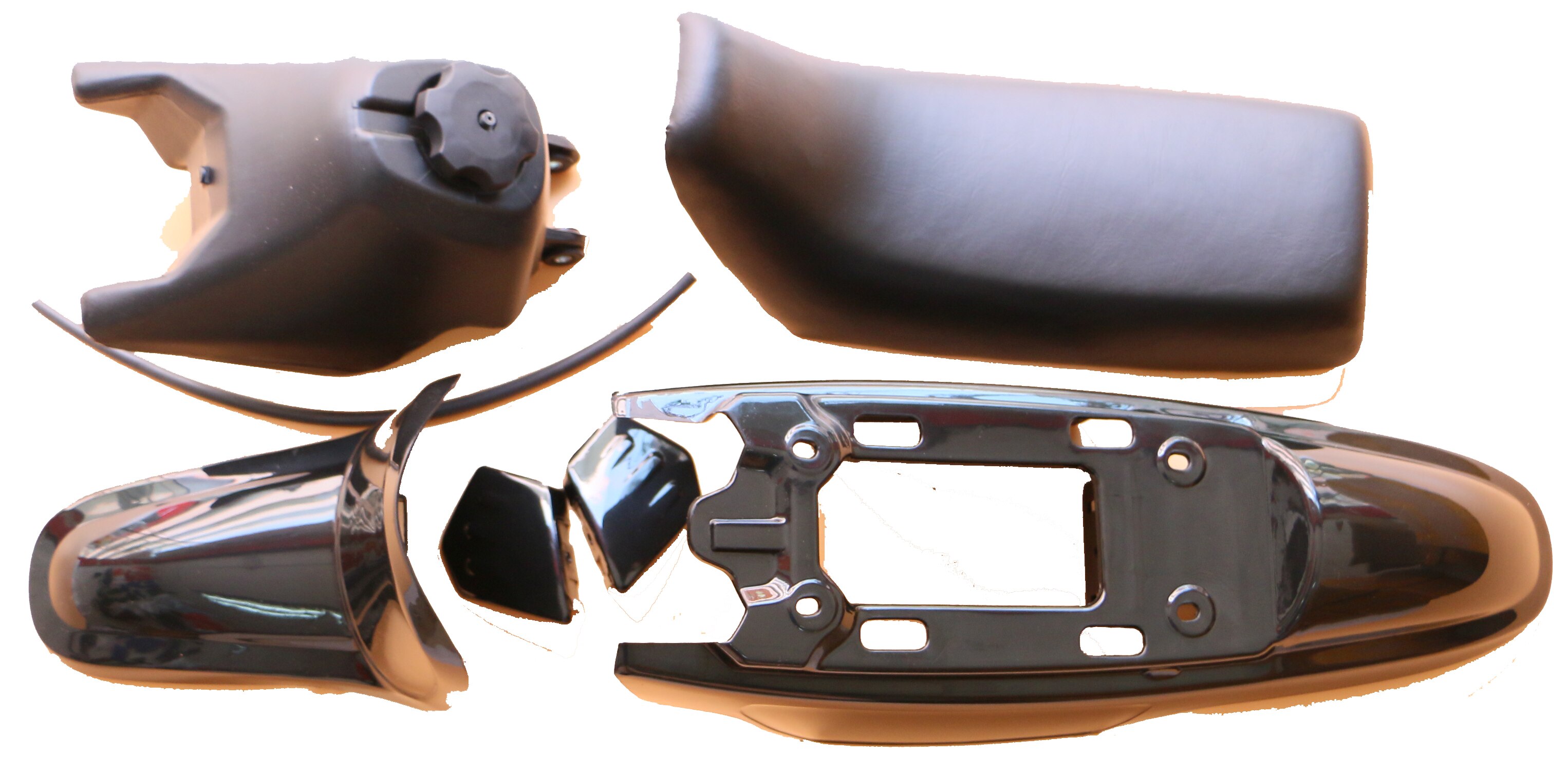 Påbyggnad plast kåpa body kit för  pw50 py50 pw 50 pee wee plast fender kaross säte gas tank kit