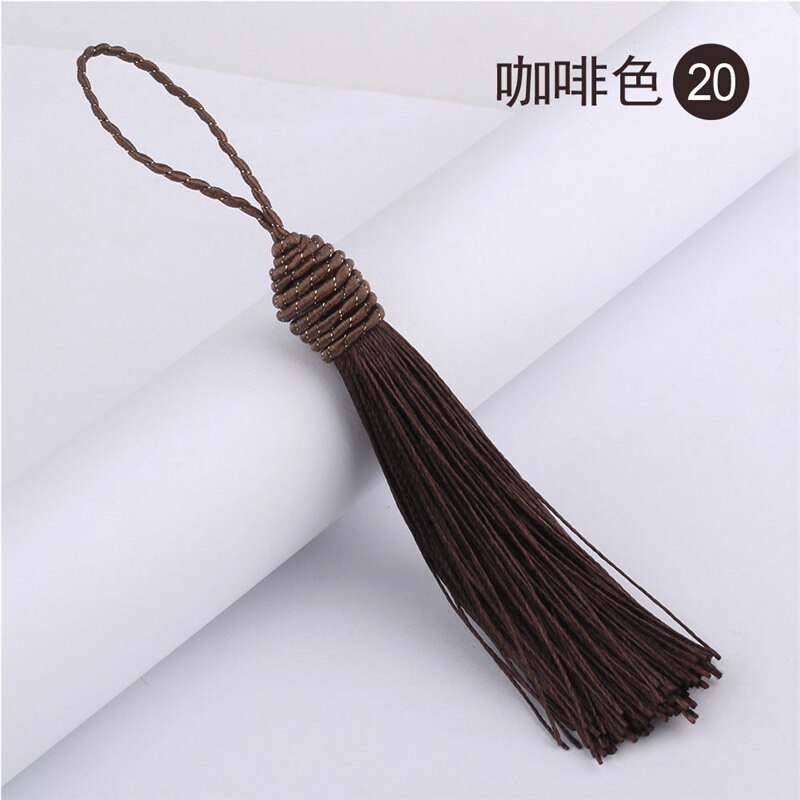 15cm Silk Tassel Fringe Sewing Bang Tassel Trim Key Tassels for Silk Tassels DIY Embellishment Curtain Accessories Parts: color 20