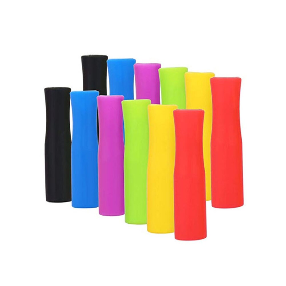 10/20/50pcs Caps Anti Burn Teeth Protector Bar Reusable Stainless Steel Straw Food Grade Accessories Silicone Tip Cover 6mm