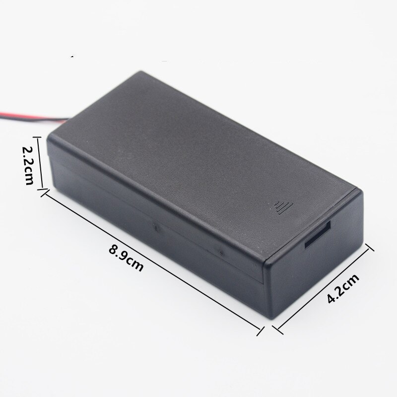 1PC 18650 Battery Holder Black Plastic Storage Case 3.7V for 2x18650 Batteries Holder Box Container with 2 Slots ON/OFF Switch