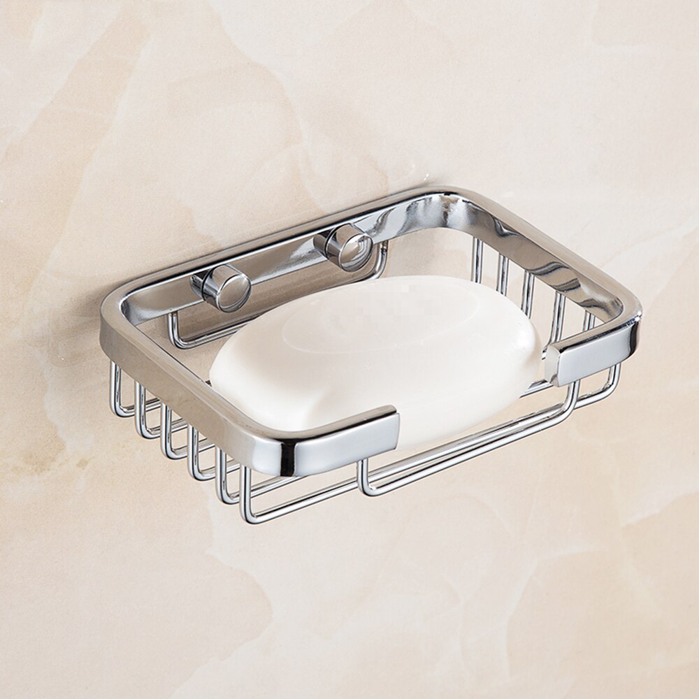 Stainless Steel Soap Dish Bathroom Storage Soap Rack Plate Box Container Wall Storage Rack Holder