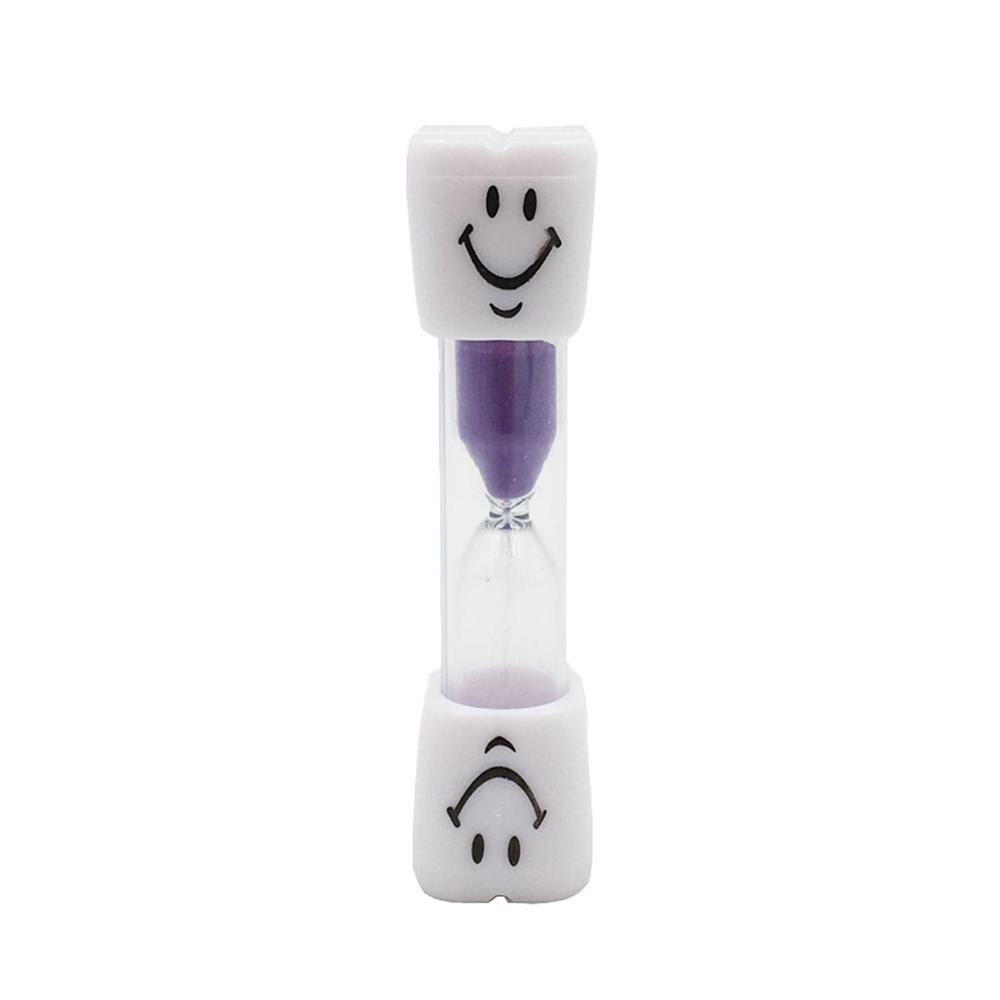 3 minitues Creatieve Kawaii Catoon Glimlach Gezicht Zandloper Educatief Speelgoed Kids Borstelen Timer Verjaardag Speelgoed voor Kinderen: purple  1pc