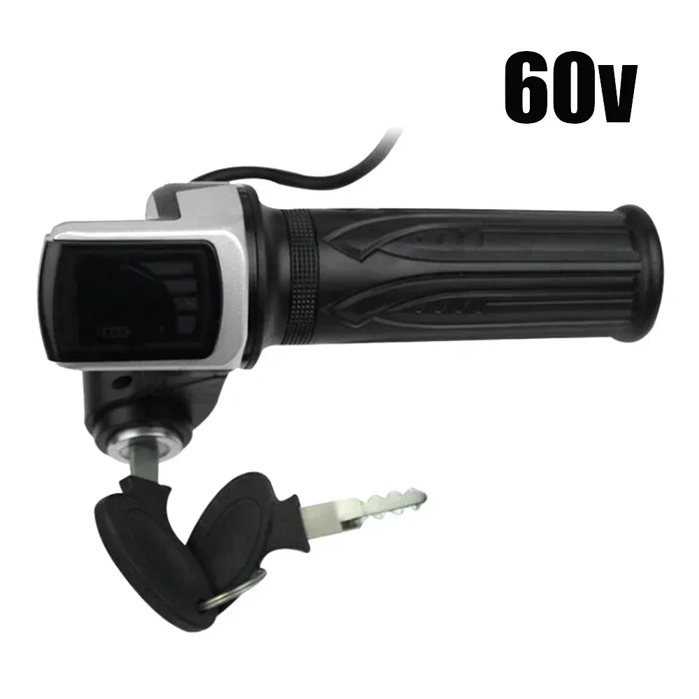 36 V/48 V/60 V Elektrische Scooter Gasgreep Met Key Lock Power Indicator Snelheidsregeling stuur E-scooter Acceleratie Throttle: Licht Geel