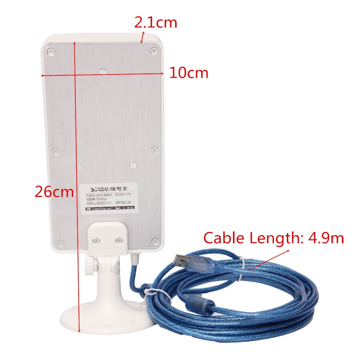 WiFi 150Mbps Wifi Empfänger Sanft AP hoch gewinnen Antenne 5m Kabel USB Adapter hoch Energie draussen wasserdicht lang Palette