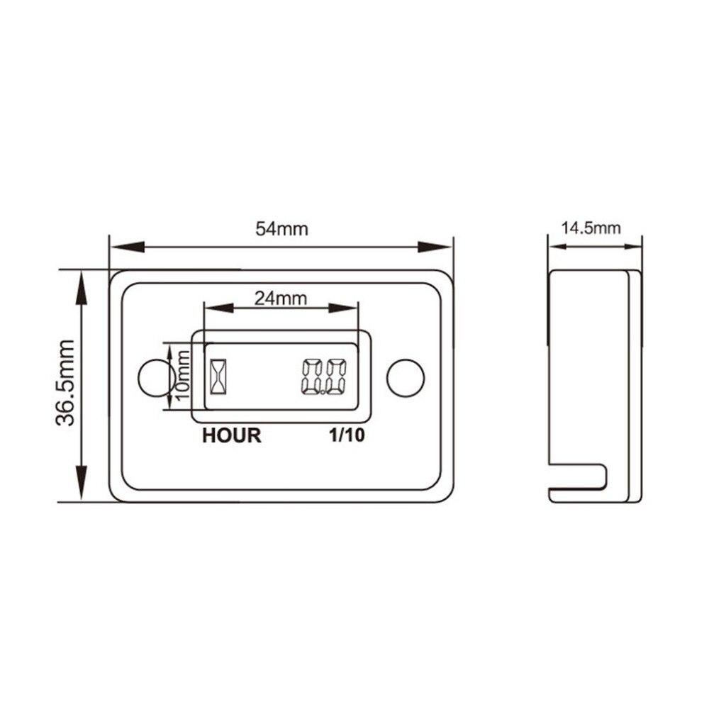 Waterproof Digital Tachometer Counter Hour Meter For Marine ATV Snowmobile Motor Bike For 2/4 Stroke Gas Engine