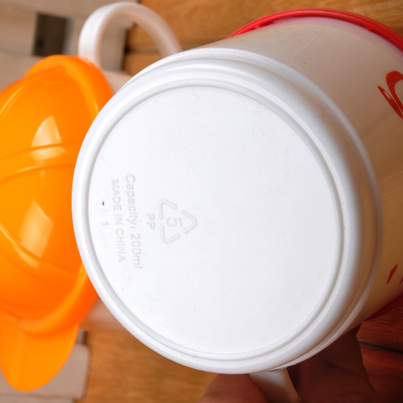 Taza de agua de 200ml para bebé, vaso de alimentación de bebé de Salud Ambiental, vaso de zumo de leche de dibujos animados para niños, 1 ud.