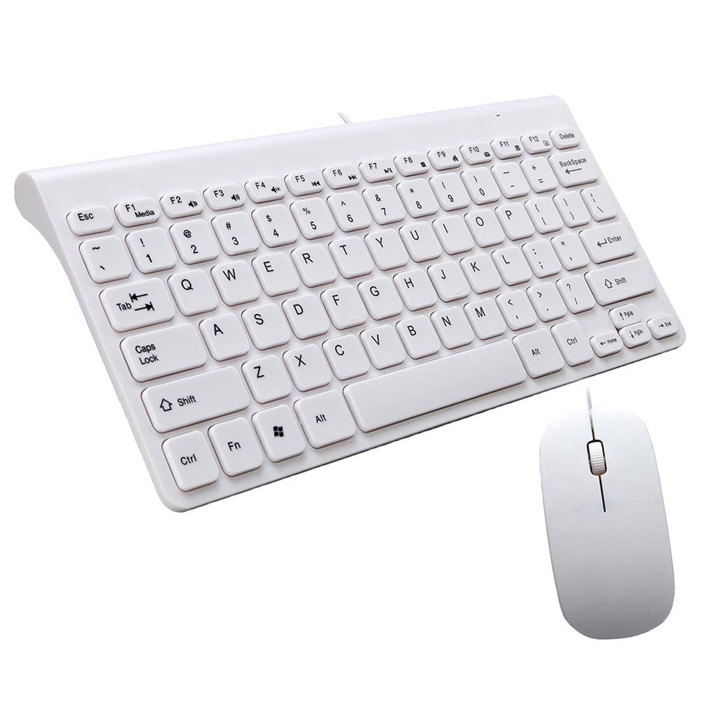 Universal 78 nøgler usb 2.0 kablet gaming tastatur og mus kombinationer hvide bærbare computere tilbehør til windows 98/ se /2000/7/8 mac os