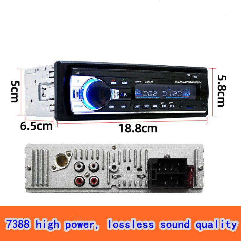 1 din bilradio bilstereo fm bluetooth  mp3 lydspiller bluetooth mobil handsfree usb / sd bilstereo radio instrumentpanel au
