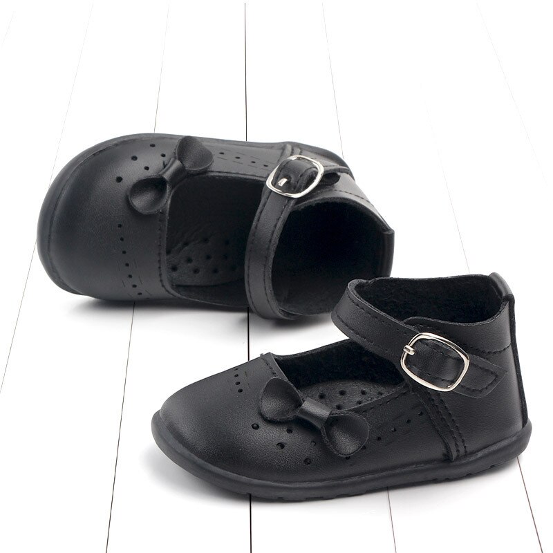 cute 1pair leather Shoes flower Children kids Shoes, Girl single kids party shoes: Black / 5