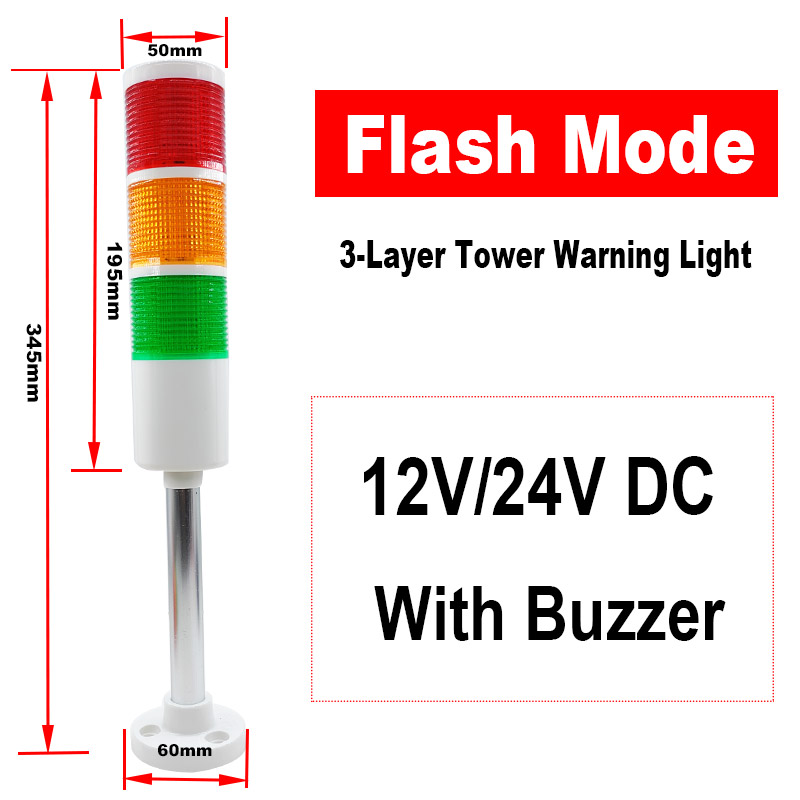 Mehrschichtiges Warnlicht, Werkzeugmaschine, dreifarbiges Licht, LED-Signal, Leuchtturm, Ton, Licht, Alarm, Betrieb, Fehlerlicht, 12/24 V, 220 V: Blau