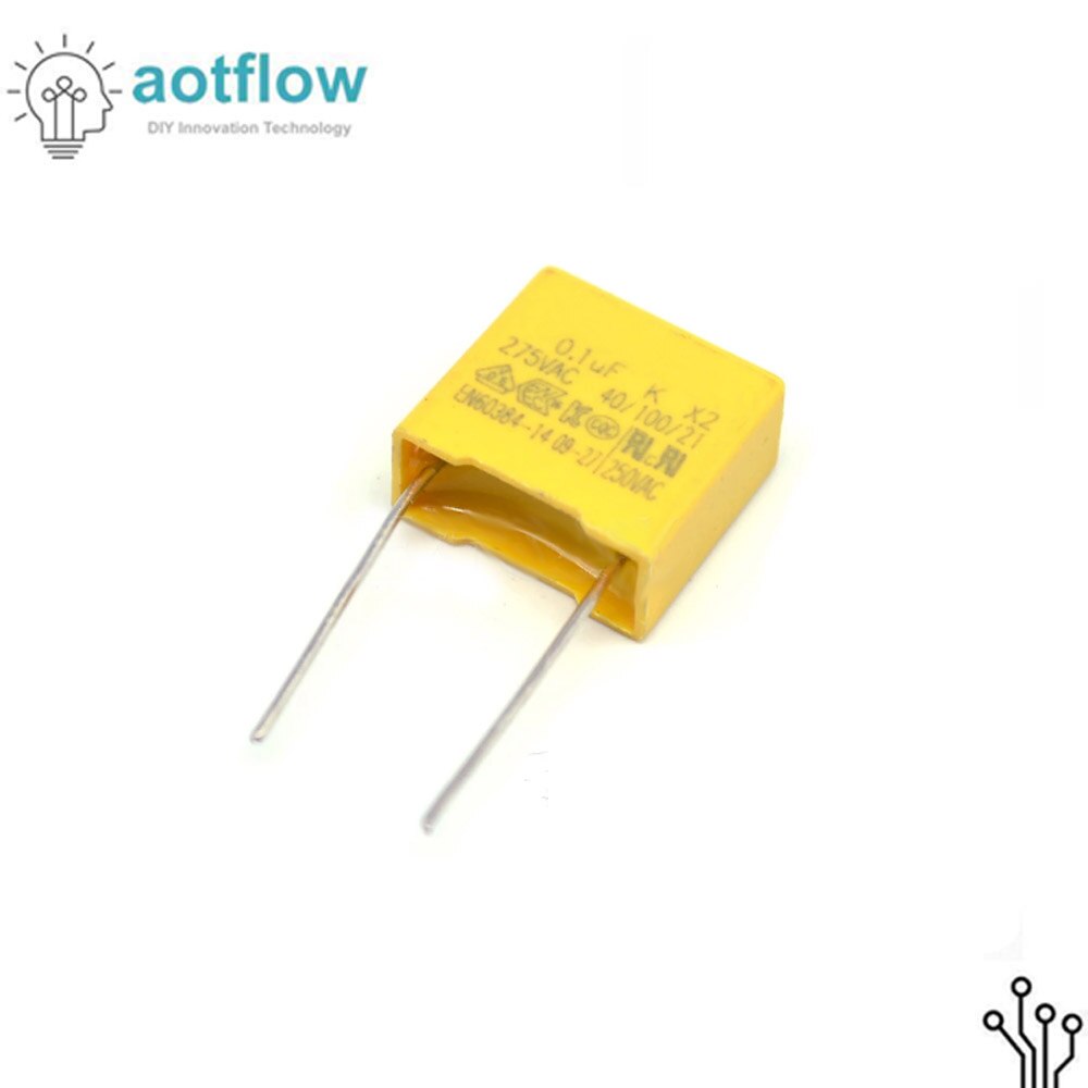 20 pièces 100nF condensateur X2 condensateur 275VAC du Lancement 10mm X2 275V condensateur à film De Polypropylène 0.1uF