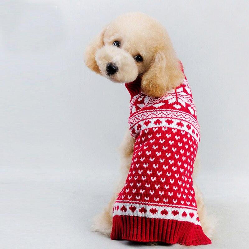 Kerst Sneeuwvlok Hond Trui Winter Warme Hond Jas Kleding Puppy Kat Hoodie Voor Kleine Middelgrote Honden Doggyzstyle