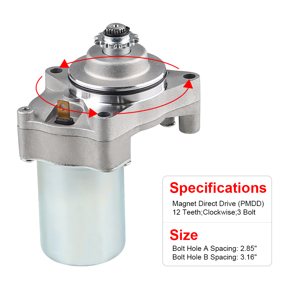 For tao 50cc 70cc 90cc 110cc 125cc motorcycle starter motor electric starter 12v 4 wheelers atv motor starter accessories