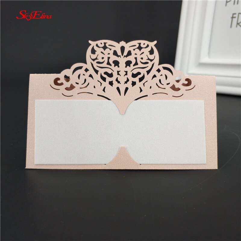 50pcs Party Table Name Guest Place Cards Favor Decoration Wedding Card birthday party Supplies Seating Decoration 5zSH871-50: Pink