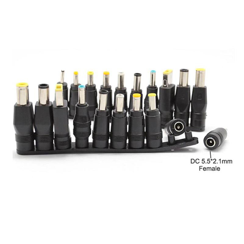 Universal- 5,5mm x 2,1mm Gleichstrom buchse zu Stecker Wechselstrom stecker Adapter Tipps Anschluss sätze für Laptop-Ladegerät Klinken sätze