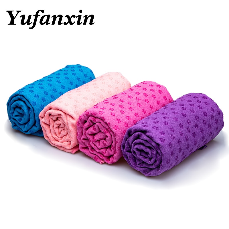 Non Slip Katoen Yoga Mat Handdoek Cover Anti Slip Microfiber Pruim Dot Hars Yoga Mat Pilates Gymnastiek Matten
