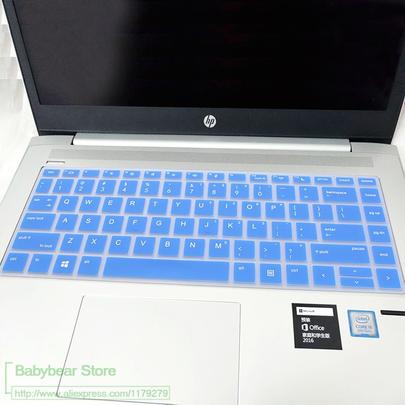 Til hp probook 440 g5 14 " / probook  x360 440 g1 / 440 g6 / 445 g6 / 640 g4 14 tommer laptop tastatur cover beskytter hud: Blå